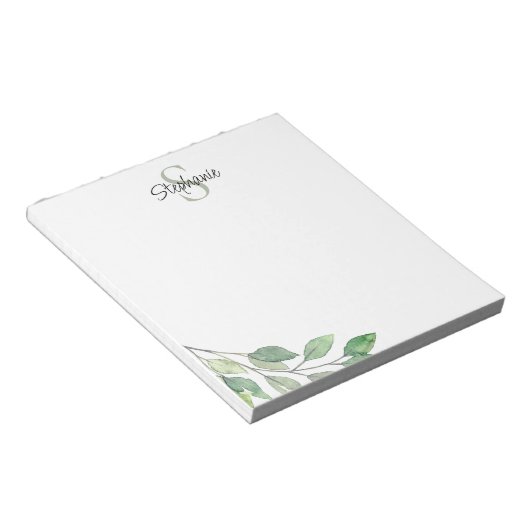 Name des personalisierten Monogramms Notizblock (angewinkelt)