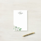 Name des personalisierten Monogramms Post-it Klebezettel (Auf Schreibtisch)