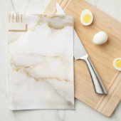 Name des personalisierten Namens Gold-Effekt Marmo Geschirrtuch (Viertel Falte)