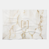 Name des personalisierten Namens Gold-Effekt Marmo Geschirrtuch (Horizontal)