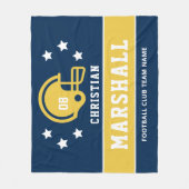 Name des personalisierten Navy Blue Mais Football- Fleecedecke (Vorderseite)
