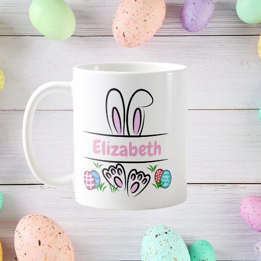 Name des personalisierten Ostersonnengebläses Kaffeetasse