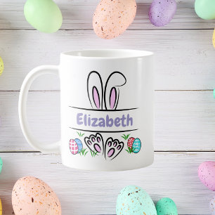 Name des personalisierten Ostersonnengebläses Kaffeetasse