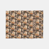 Name des personalisierten Pet-Foto-Musters Fleecedecke (Vorderseite (Horizontal))