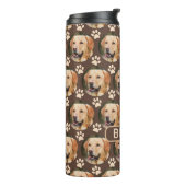 Name des personalisierten Pet-Foto-Musters Thermosbecher (Nach links gedreht)