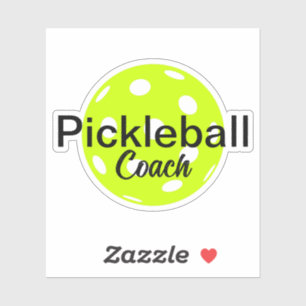 Name des personalisierten Pickleball-Coach Aufkleber