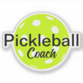 Name des personalisierten Pickleball-Coach Aufkleber (Vorderseite)