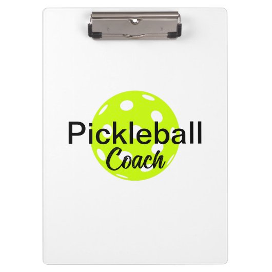 Name des personalisierten Pickleball-Coach Klemmbrett (Vorderseite)