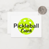 Name des personalisierten Pickleball-Coach Mitteilungskarte (Vorderseite/Rückseite Beispiel)