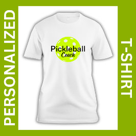 Name des personalisierten Pickleball-Coach T-Shirt