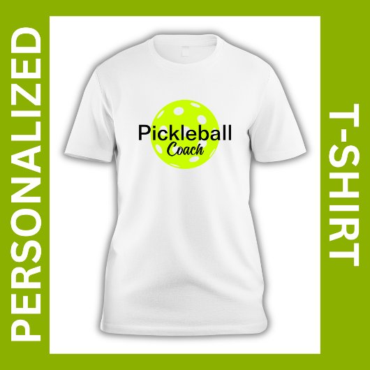 Name des personalisierten Pickleball-Coach T-Shirt