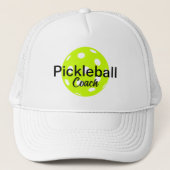 Name des personalisierten Pickleball-Coach Truckerkappe (Vorderseite)