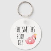 Name des personalisierten Pool-Schlüssels Schlüsselanhänger (Vorderseite)