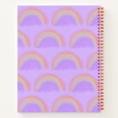 Name des personalisierten Regenbogenmusters Notizblock (Rückseite)