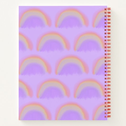 Name des personalisierten Regenbogenmusters Notizblock (Rückseite)