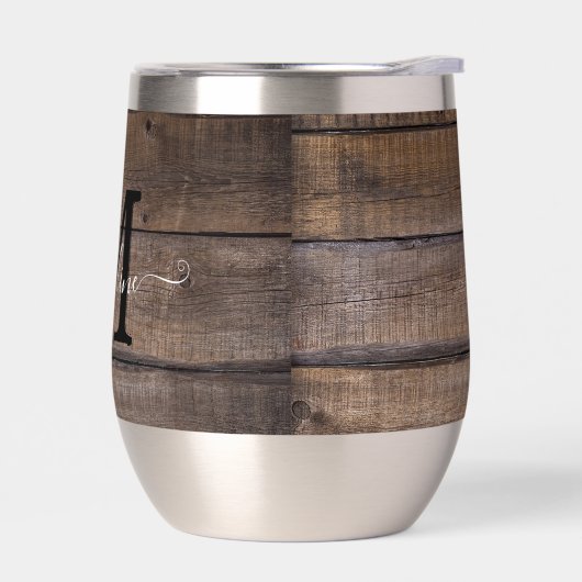 Name des personalisierten Rustikalen Monogrammschr (Links)