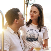 Name des Personalisierten Schiffes im nautischen S T-Shirt