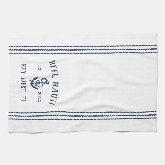 Name des Personalisierten Schiffs der Marine und d Geschirrtuch (Horizontal)