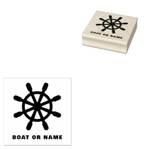 Name des personalisierten Schiffskapitän Nautical Gummistempel