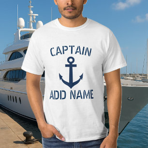 Name des personalisierten Schiffskapitäns an Shirt