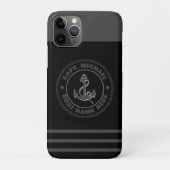 Name des personalisierten Schiffskapitäns Nautical Case-Mate iPhone Hülle (Rückseite)
