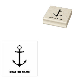 Name des personalisierten Schiffskapitäns Nautical Gummistempel