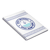 Name des personalisierten Schiffskapitäns Nautical Notizblock (Rechte Seite)