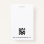 Name des personalisierten Schulpersonals Foto rot Ausweis (Rückseite)