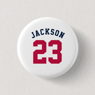 Name des personalisierten Sportteams Jersey Button