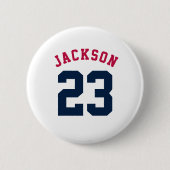 Name des personalisierten Sportteams Jersey Button (Vorderseite)