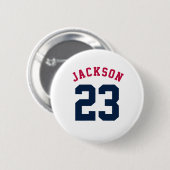Name des personalisierten Sportteams Jersey Button (Vorne & Hinten)