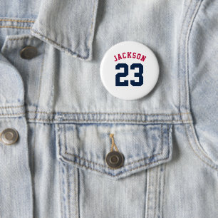 Name des personalisierten Sportteams Jersey Button
