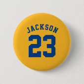 Name des personalisierten Sportteams Jersey Button (Vorderseite)
