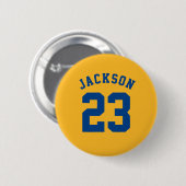 Name des personalisierten Sportteams Jersey Button (Vorne & Hinten)