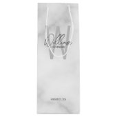 Name des Personalisierten Trauzeugen mit weißem Ma Geschenktüte Für Weinflaschen (Vorderseite)