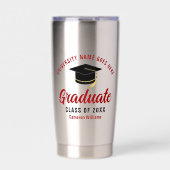 Name des personalisierten Uni-Abschlusses Red Grad Thermobecher (Vorderseite)