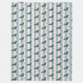 Name des Pet-Dackel für benutzerdefinierten blauen Fleecedecke (Vorderseite)