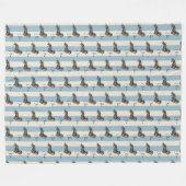 Name des Pet-Dackel für benutzerdefinierten blauen Fleecedecke (Vorderseite (Horizontal))