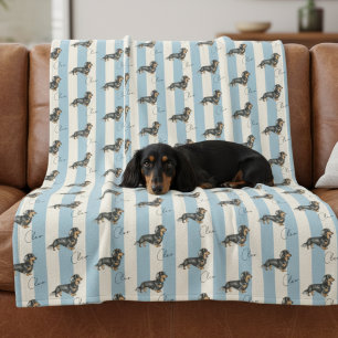 Name des Pet-Dackel für benutzerdefinierten blauen Fleecedecke