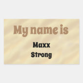 Name des Pet Star Sunset Pony Rechteckiger Aufkleber (Vorderseite)