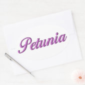 Name des Petunia-Aufklebers Ovaler Aufkleber (Umschlag)