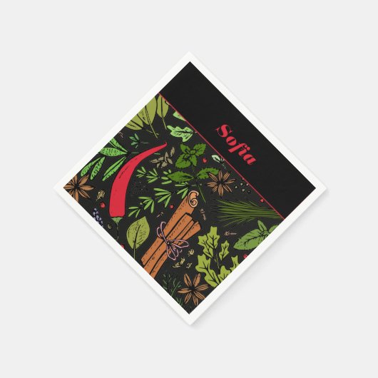 Name des Pfeffermusters, schwarz Serviette (Ecke)