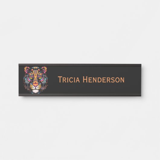 Name des phantastischen Tigerführers Türschild (Vorderseite )