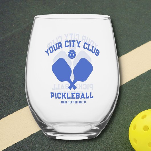 Name des Pickleball-Club-Teams Personalisiert Weinglas Ohne Stiel