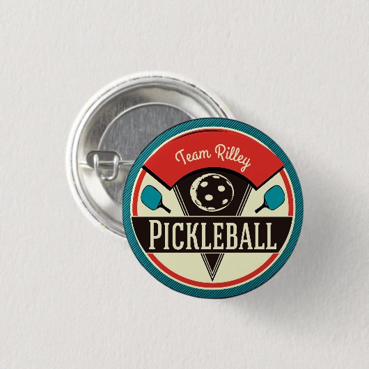 Name des Pickleball-Teams Button (Vorne & Hinten)