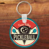 Name des Pickleball-Teams Schlüsselanhänger (Rückseite)