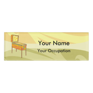 Name des Pinballs Namenschild
