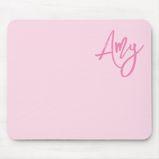 Name des Pinselschreibers Pastell und Rosa Mousepad (Vorne)