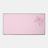 Name des Pinselschreibers Pastell und Rosa Schreibtischunterlage (Vorderseite)