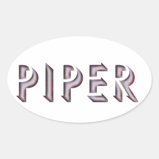 Name des Piper-Aufklebers Ovaler Aufkleber (Vorderseite)